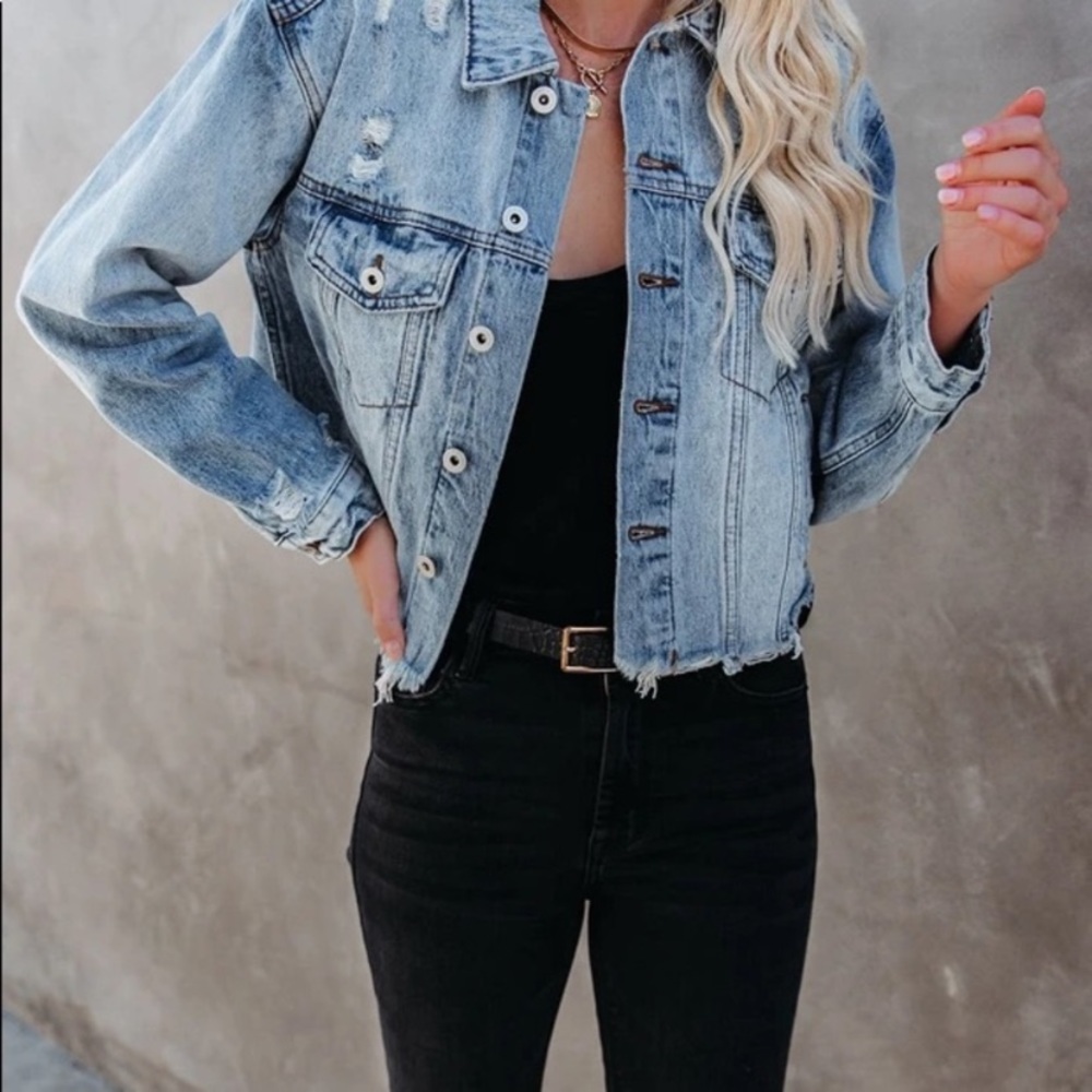 Waco Pocketed Denim Jacket VICI collection